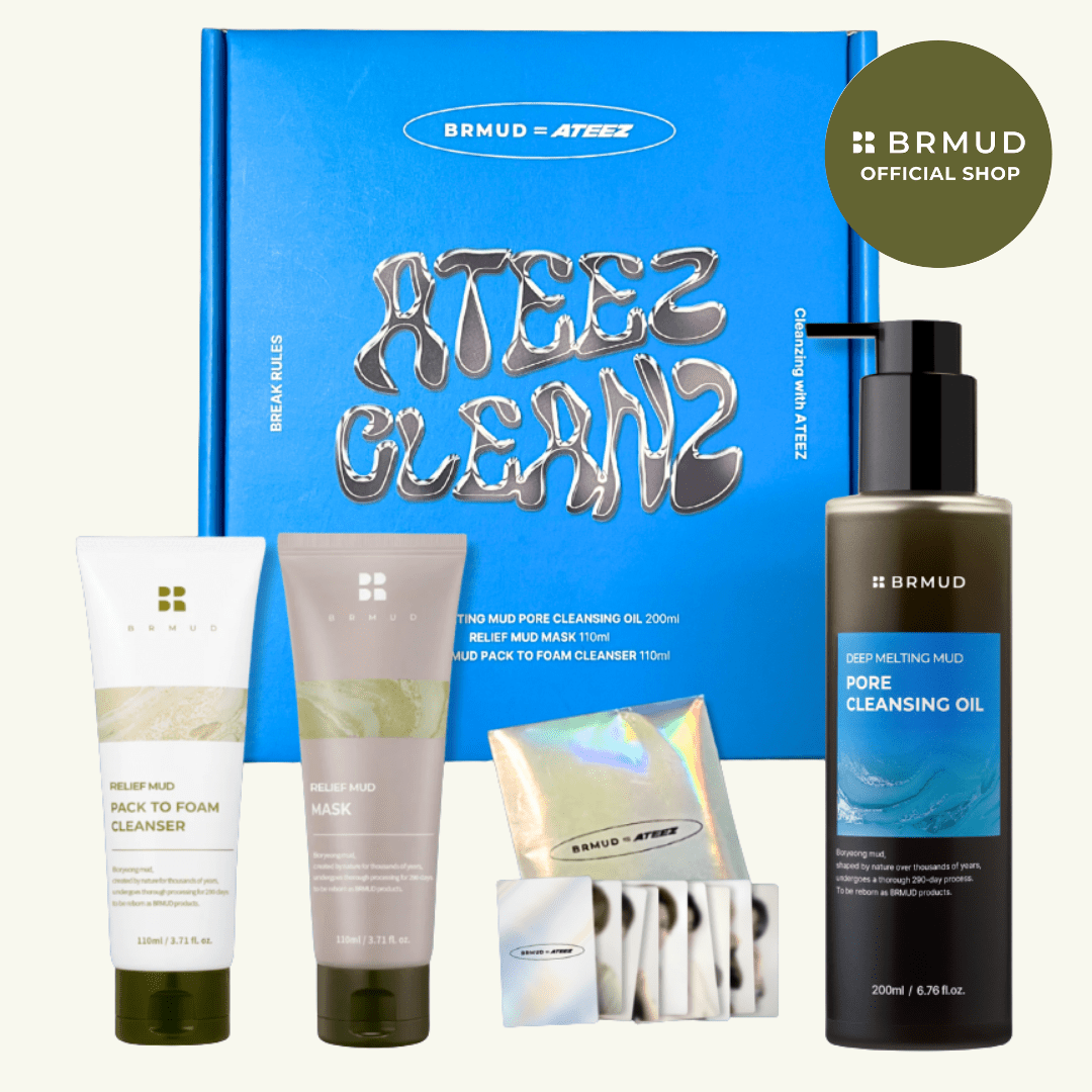 ATEEZ CLEANZ Special Edition – Mudcare Trio + Exclusive Photocard Box Set - BRMUD US OfficialSkincareBRMUD US Official
