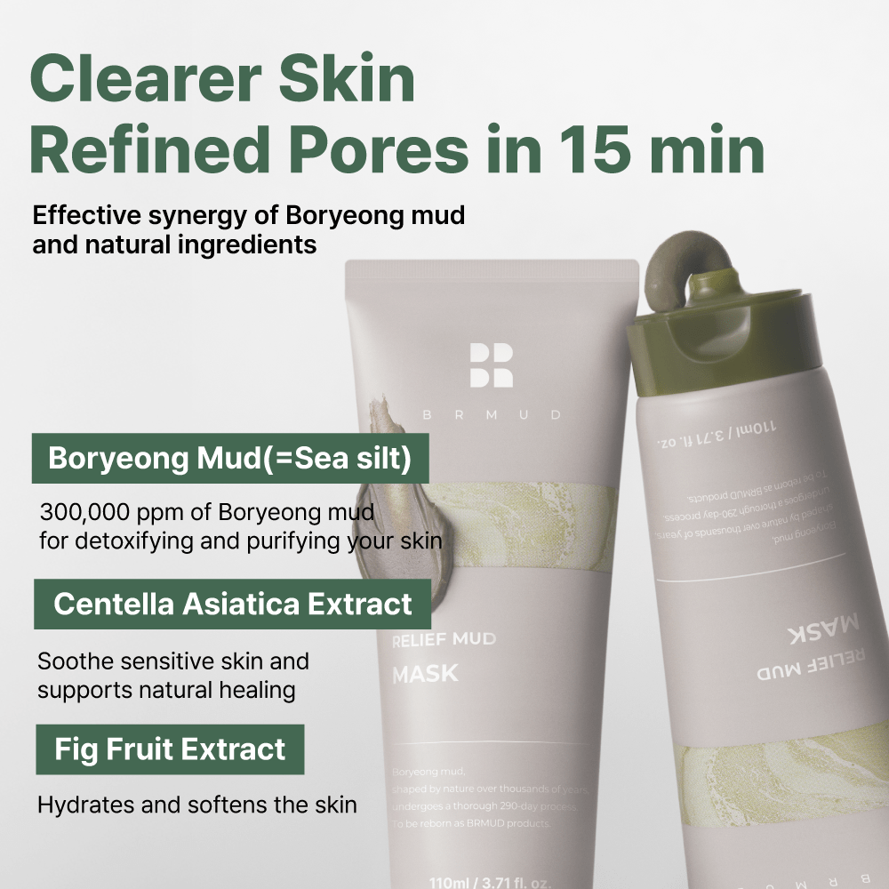 Natural Boryeong mud-based mask to support healthy, clear-looking skin